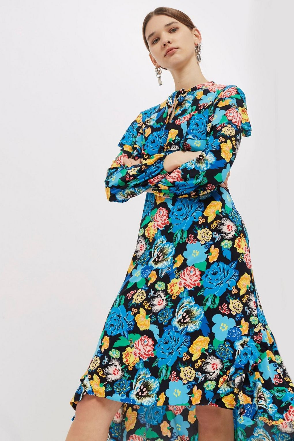 Alpha Floral Frill Dress | Topshop US