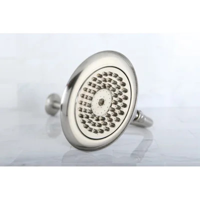 Kingston Brass Shower Scape 6-Inch Round Raindrop Brass Shower Head with 12-Inch Shower Arm | Wayfair North America