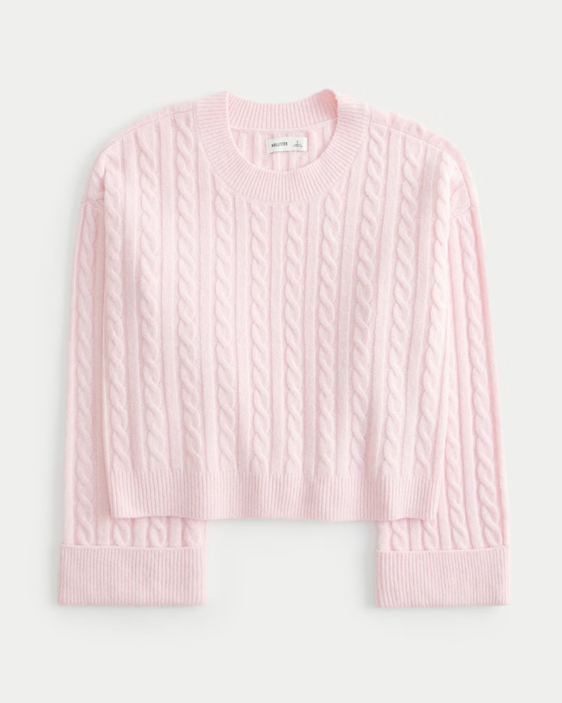 Women's Comfy Cloud Cable-Knit Sweater from Hollister | Hollister (US)