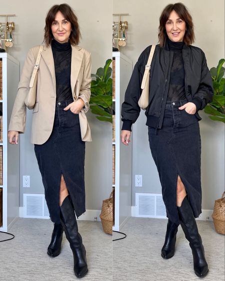 Outfit planning for the Crumbl cookie event
Amazon blazer size S
Old Navy bomber jacket size S
Steve Madden boots fit tts
Oak + fort bag (looks high end but is so affordable)
Will link similar midi length denim skirts and sheer tops


#LTKstyletip #LTKitbag #LTKSeasonal