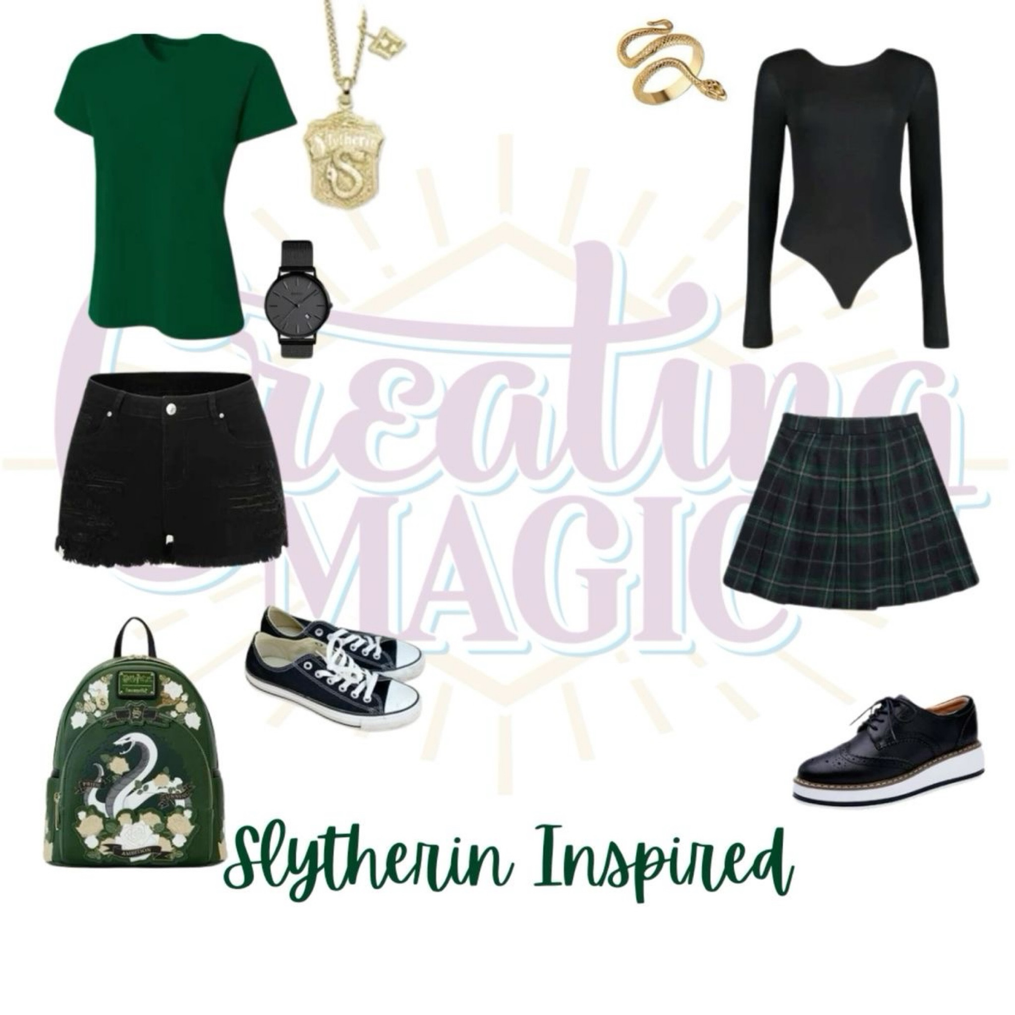 Time to show off that Slytherin pride in this Harry Potter look  