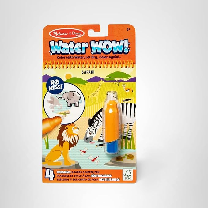 Melissa & Doug On The Go Water Wow! Reusable Water-Reveal Activity Pad - Safari - FSC Certified | Amazon (US)