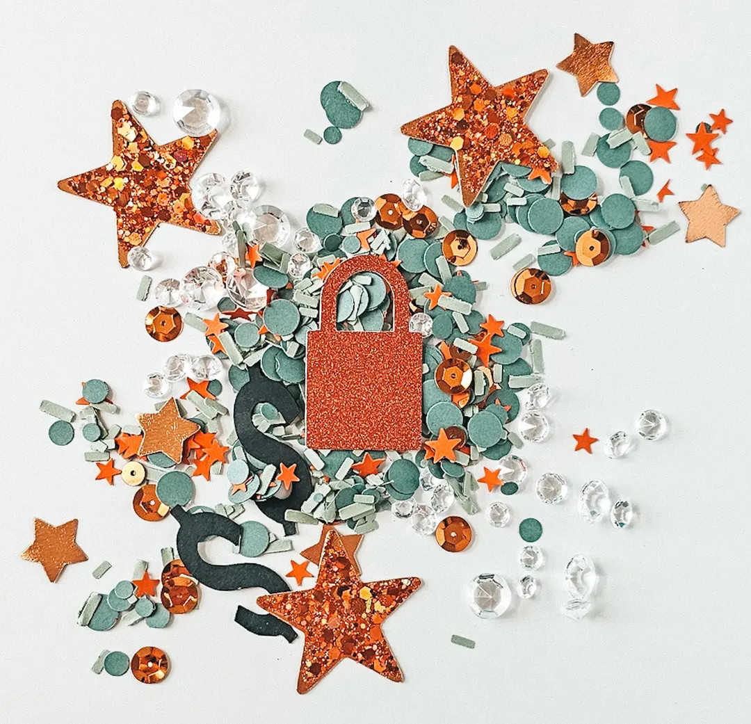 Life of A Showgirl Confetti, Showgirl Era, Showgirl Confetti With Orange Lock, Glittered Stars an... | Etsy (US)