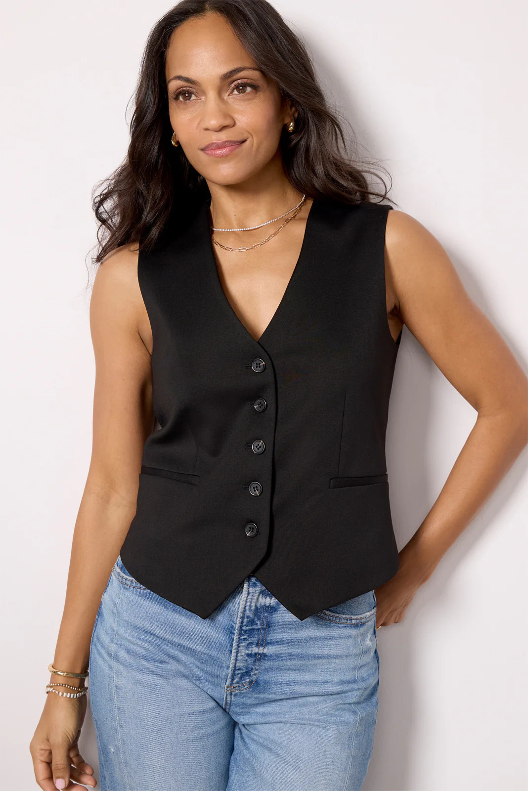 EVEREVE Women's Night Out Vest, Size XS, Black | Evereve