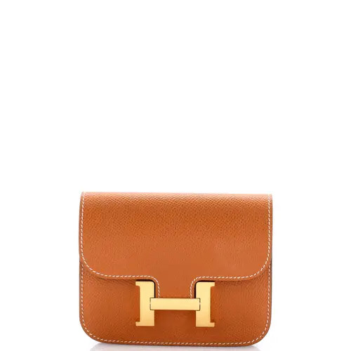 Pre-Owned Hermes Constance Slim Wallet Epsom in Brown at Nordstrom | Nordstrom