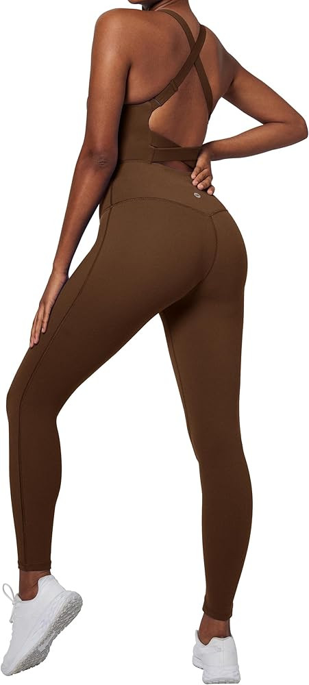 Ewedoos Workout Jumpsuits for Women Tummy Control Adjustable Straps One Piece Workout Bodysuit Yo... | Amazon (US)