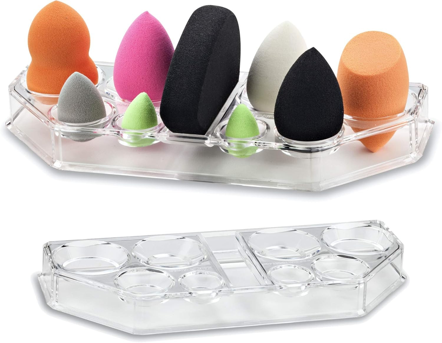 Amazon.com : byAlegory Acrylic Makeup Beauty Blending Sponge Organizer Drying Tray Stand | 9 Spac... | Amazon (US)