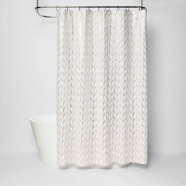Diamond Shower Curtain White - Project 62™ | Target