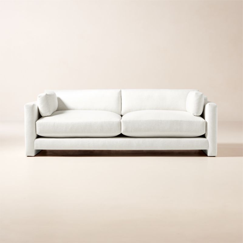 Marguerite White Performance Linen Sofa + Reviews | CB2 | CB2