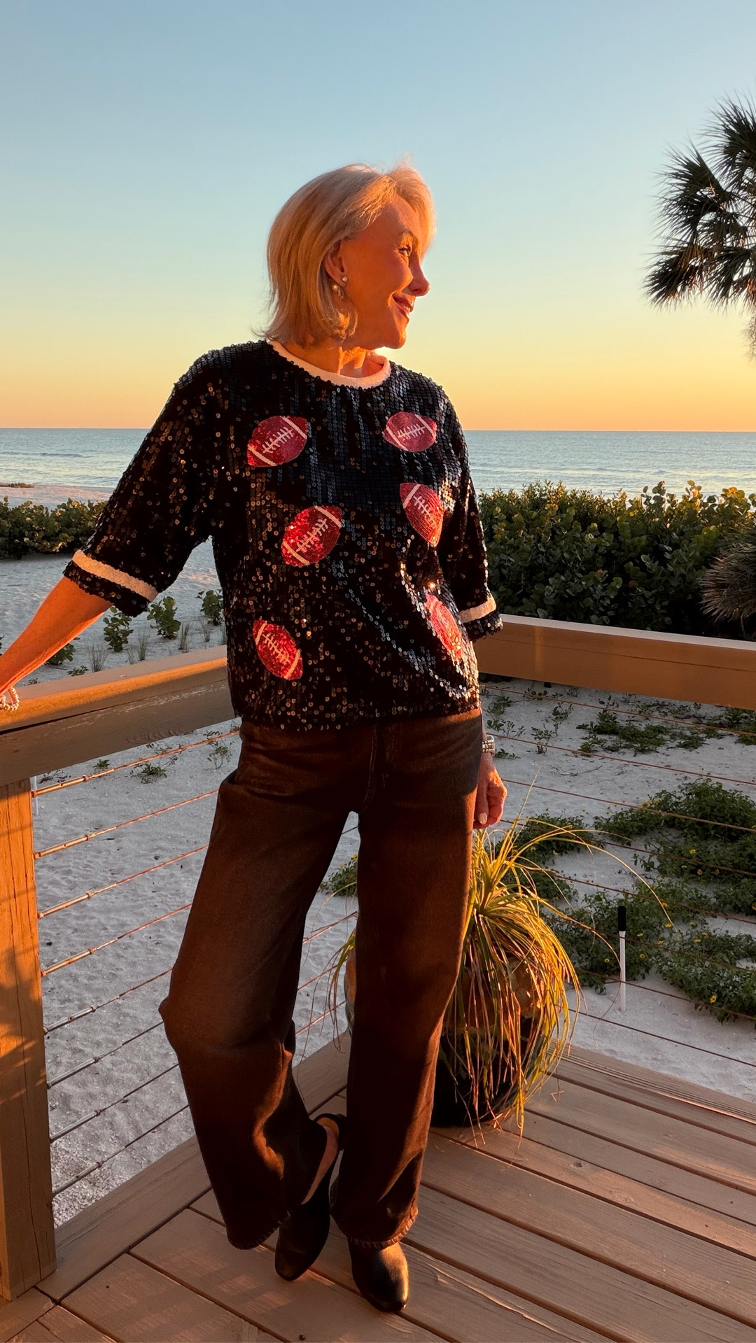 Sequin Football Print T Shirt Oversized Loose Sparkly Shirt Short Sleeve Glitter Party Tee Tops
The most comfortable terry jeans and worth the investment 

#LTKActive #LTKOver40 #LTKFindsUnder50