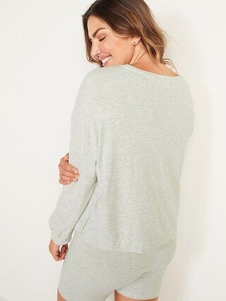 Sunday Sleep Oversized Rib-Knit Sweatshirt for Women | Old Navy (US)