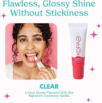 Kopari Coconut Lip Glossy - Clear Lip Oil Gloss, Sheer Non Stick Gloss, Hydrating and Moisturizin... | Amazon (US)