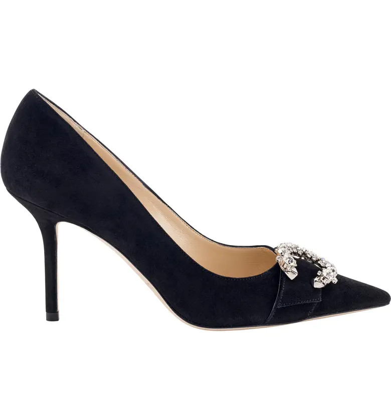 Jimmy Choo Aresa Embellished Suede Pump (Women) | Nordstromrack | Nordstrom Rack