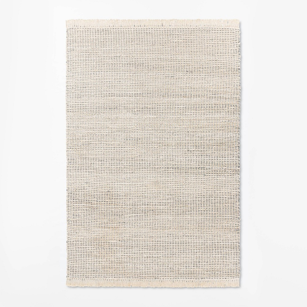 7'x10' Malibu Woven Jute Rug with Fringe Cream/Gray - Threshold designed with Studio McGee | Target