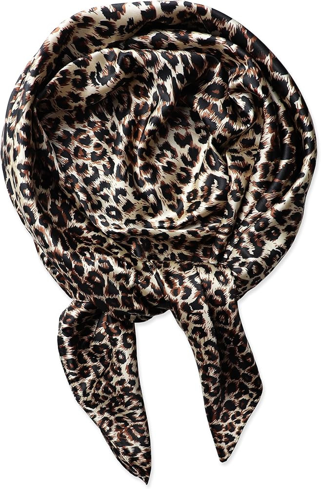 vabovin Silk Like Head Scarf, Women's 35'' Satin Large Square Hair Scarves and Wraps Headscarf fo... | Amazon (US)