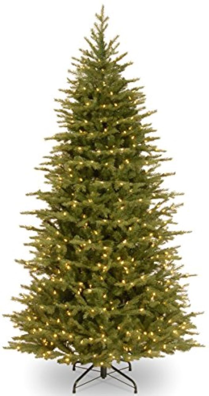 National Tree 7.5 Foot "Feel Real" Nordic Spruce Slim Tree with 600 Dual LED Lights, Hinged (PENS4-3 | Amazon (US)