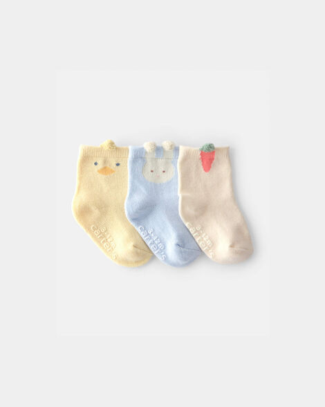 Baby 3-Pack Easter Socks - Yellow/Blue/Ivory | Carter's Inc