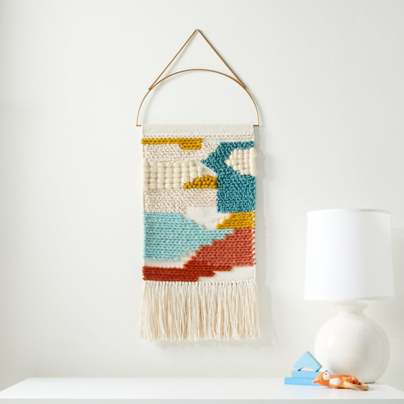 Geo Hanging Textured Weaving + Reviews | Crate & Kids | Crate & Barrel