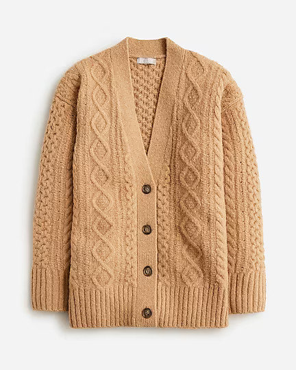 IN YOUR SHOPPING BAG4.5(57 REVIEWS)Cable-knit stretch cardigan sweater$178.00Select Colors$141.99... | J. Crew US