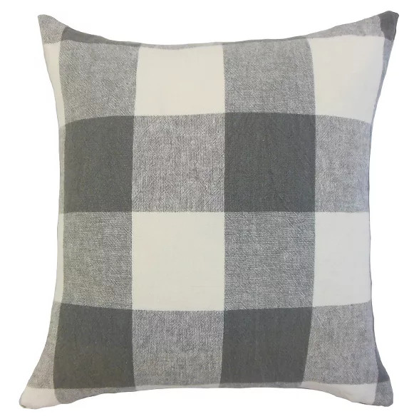 Coal Big Buffalo Check Throw Pillow (18"x18") - The Pillow Collection | Target