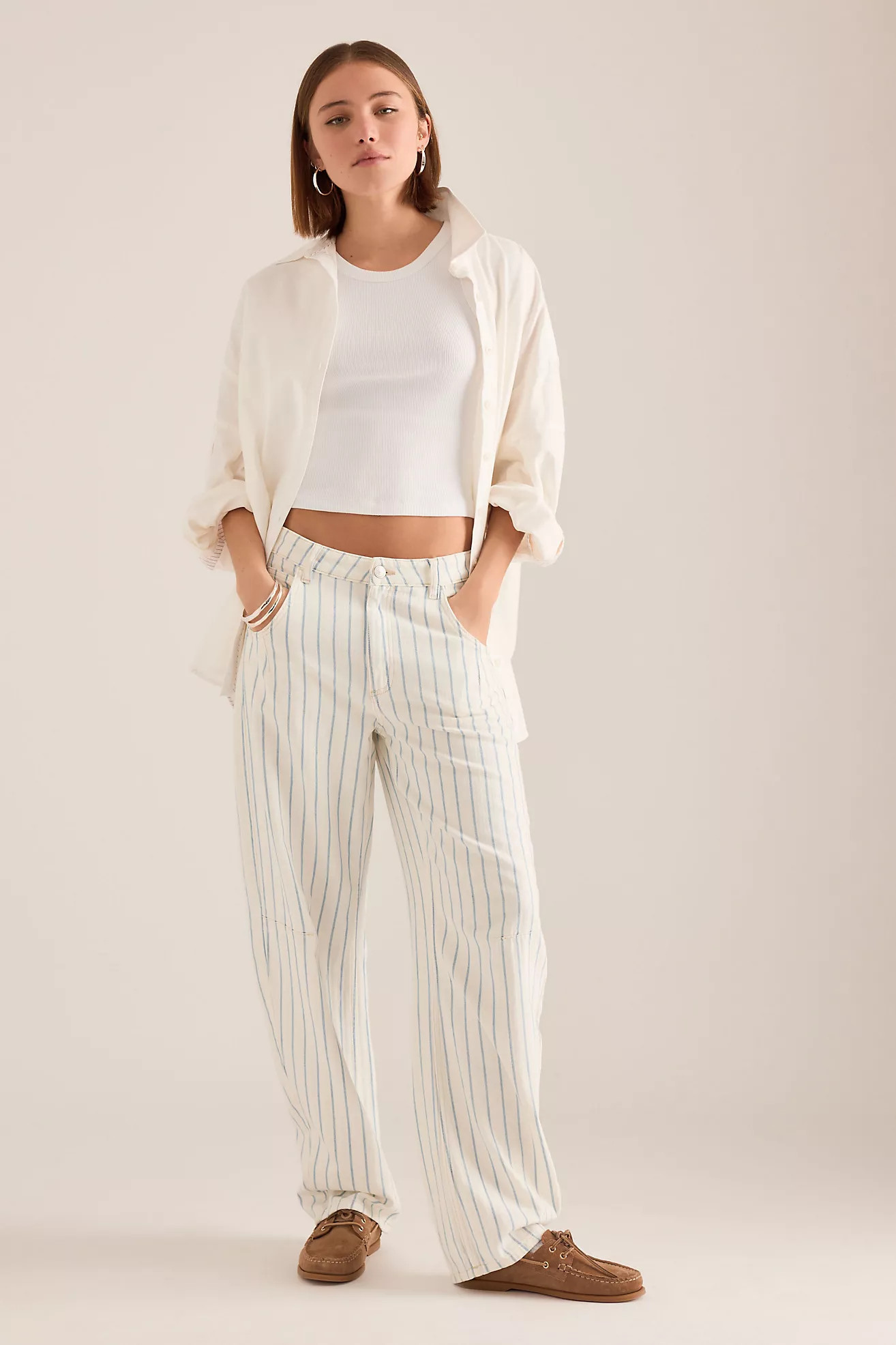 Seventy + Mochi Nina Stripe Relaxed Jeans | Anthropologie (UK)