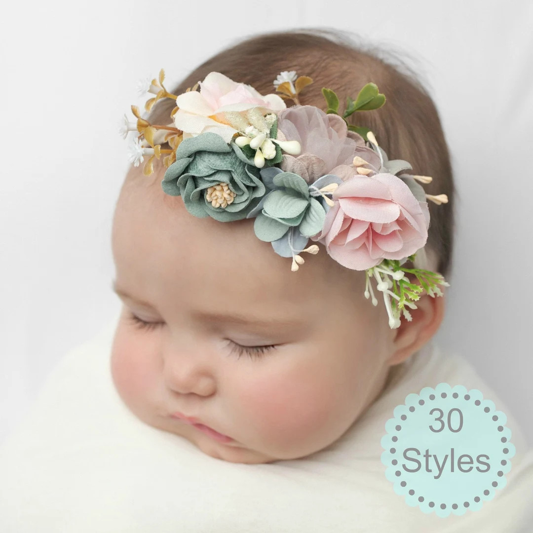 Baby headbands, Baby girl headband,floral nylon headband, flower crown headband, nylon headbands,... | Etsy (CAD)
