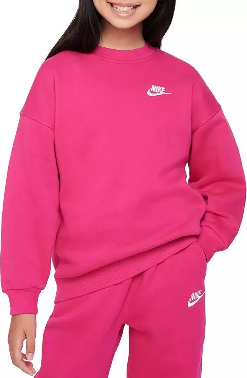 Nike Girls' Sportswear Club Fleece Oversized Sweatshirt | Dick's Sporting Goods