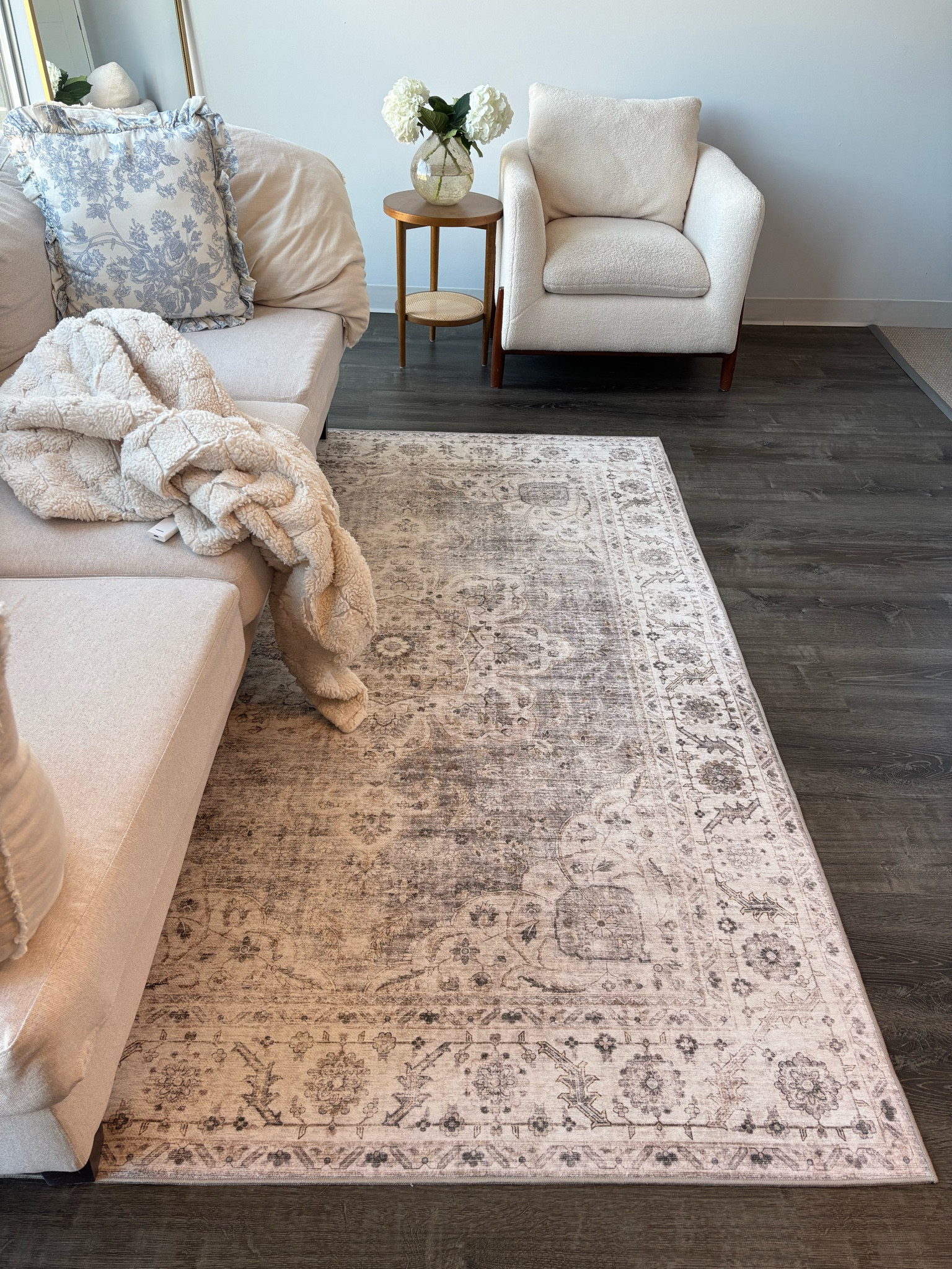 My beautiful living room rug!! It’s also washable 