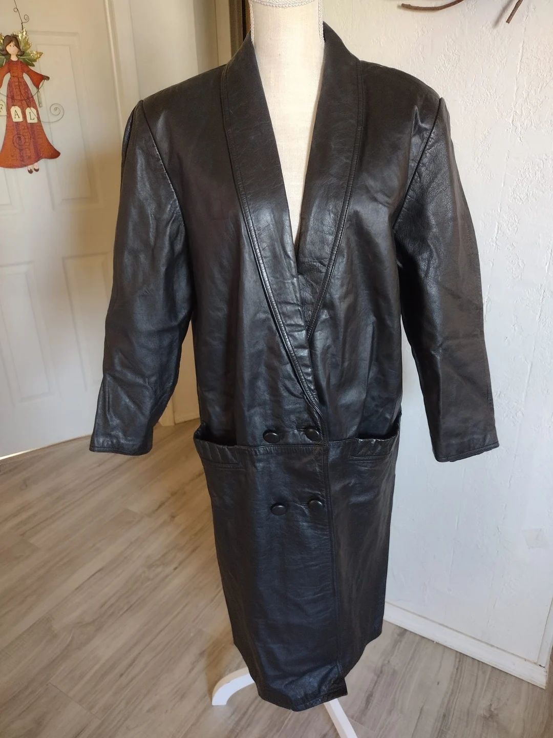 Vintage Leather Trench Coat by International Leather - Etsy | Etsy (US)