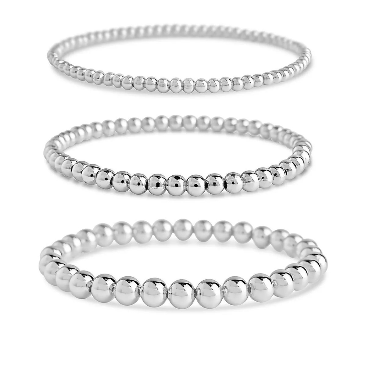 SHINE by Sterling Forever Beaded Stretch Bracelet Sets | Target