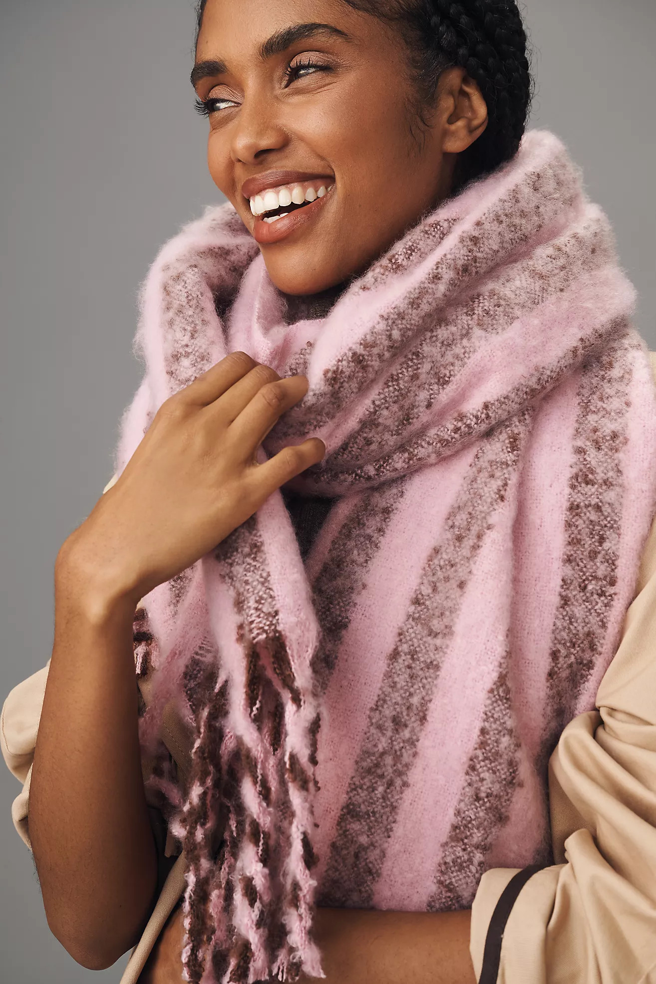 By Anthropologie Brushed Woven Scarf: Vertical Stripe Edition | Anthropologie (US)