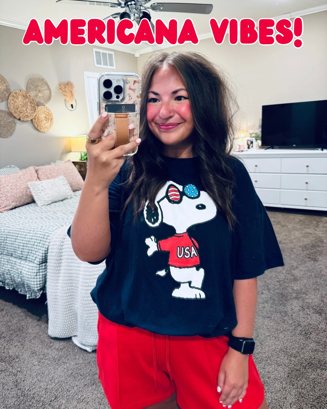 4th of July outfit inspo is here! 🇺🇸✨ Whether you're headed to a parade, backyard BBQ, lake day, fireworks show, or just celebrating in your own way, I've got a little bit of everything — comfy outfits, dressier looks, & all the Americana vibes. 👏🏻 From stars & stripes to red, white, & blue done a little more subtly, these outfits are festive, fun, & perfect for summer. ☀️🎆

Which look is your favorite? ❤️🤍💙

#LTKSeasonal #LTKootd #LTKMidsize