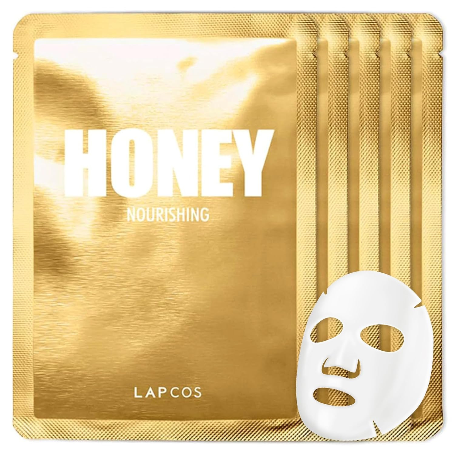 LAPCOS Honey Sheet Mask, Daily Face Mask with Hyaluronic Acid and Antioxidants to Hydrate and Tig... | Amazon (US)
