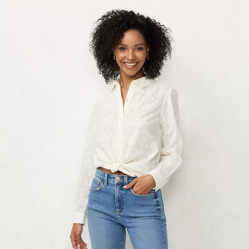 Women's LC Lauren Conrad Button Front Shirt | Kohl's