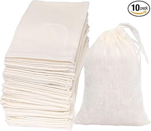 Limko Cotton Bags Muslin Bags Sachet Bag for Home Supplies (4x6 Inch 10 Pack) | Amazon (US)