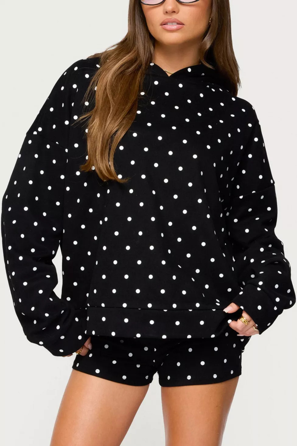 Edikted Chelsie Polka Dot Hoodie | Urban Outfitters (US and RoW)