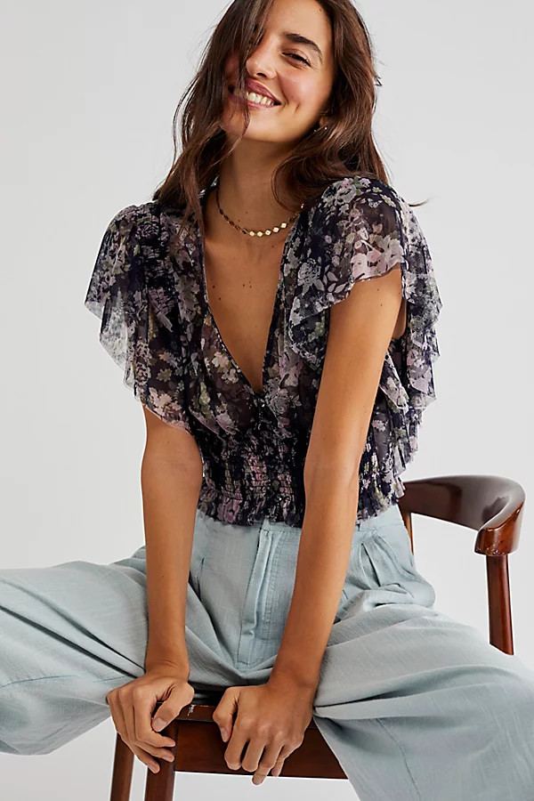 Sugar Top by Free People, Navy Combo, L | Free People (Global - UK&FR Excluded)
