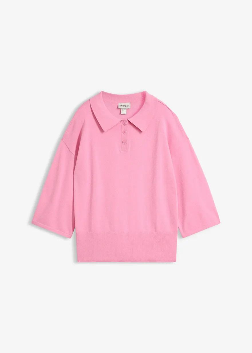 Polo-Pullover aus Baumwoll-Mix | Bonprix DE