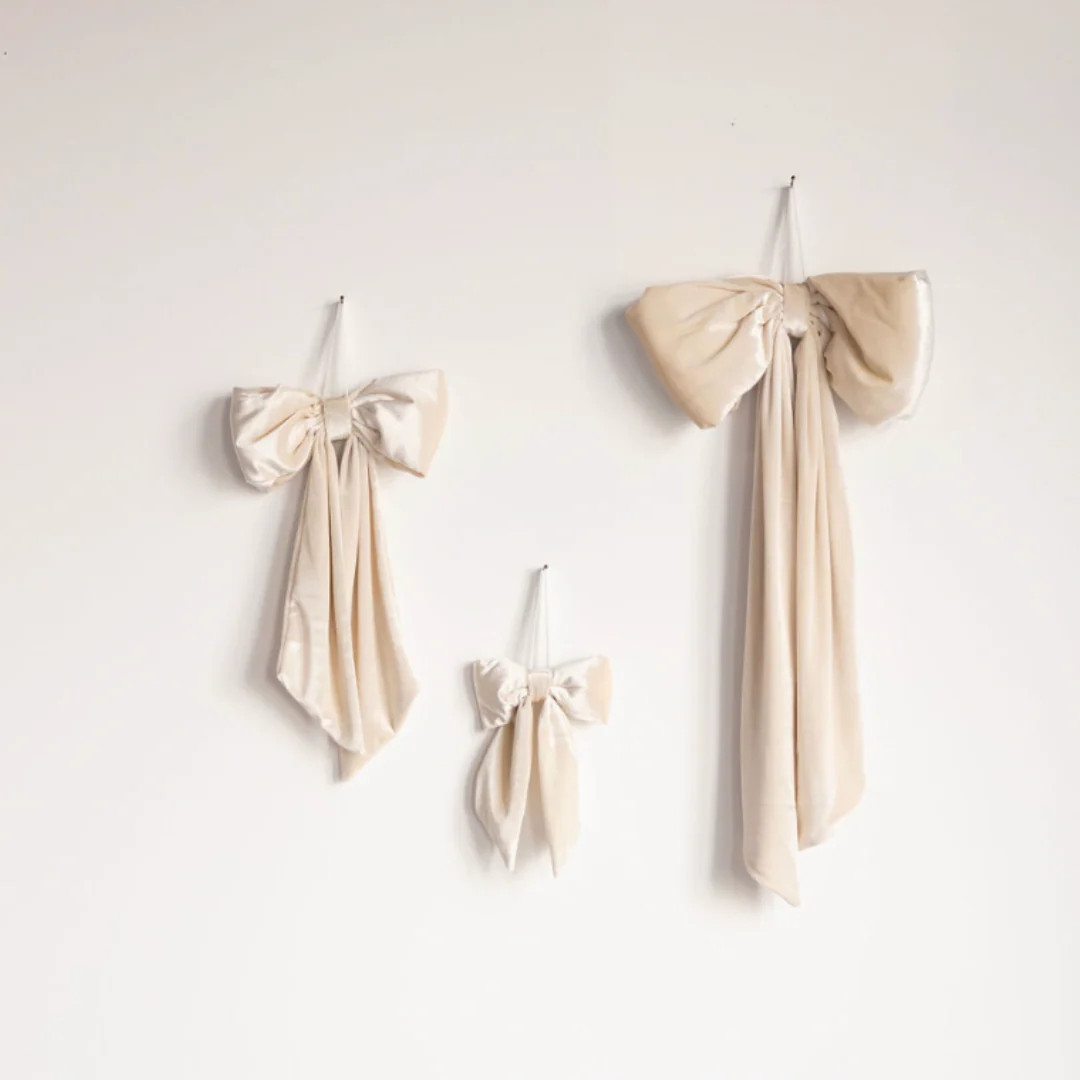 Cream Velvet Bows | By Luxe B Co. | luxe bCO