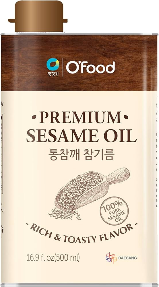 Chung Jung One O’Food Premium Sesame Oil, 16.91 Fl Oz, 100% Pure Sesame Seed Oil, Korean-Style ... | Amazon (US)