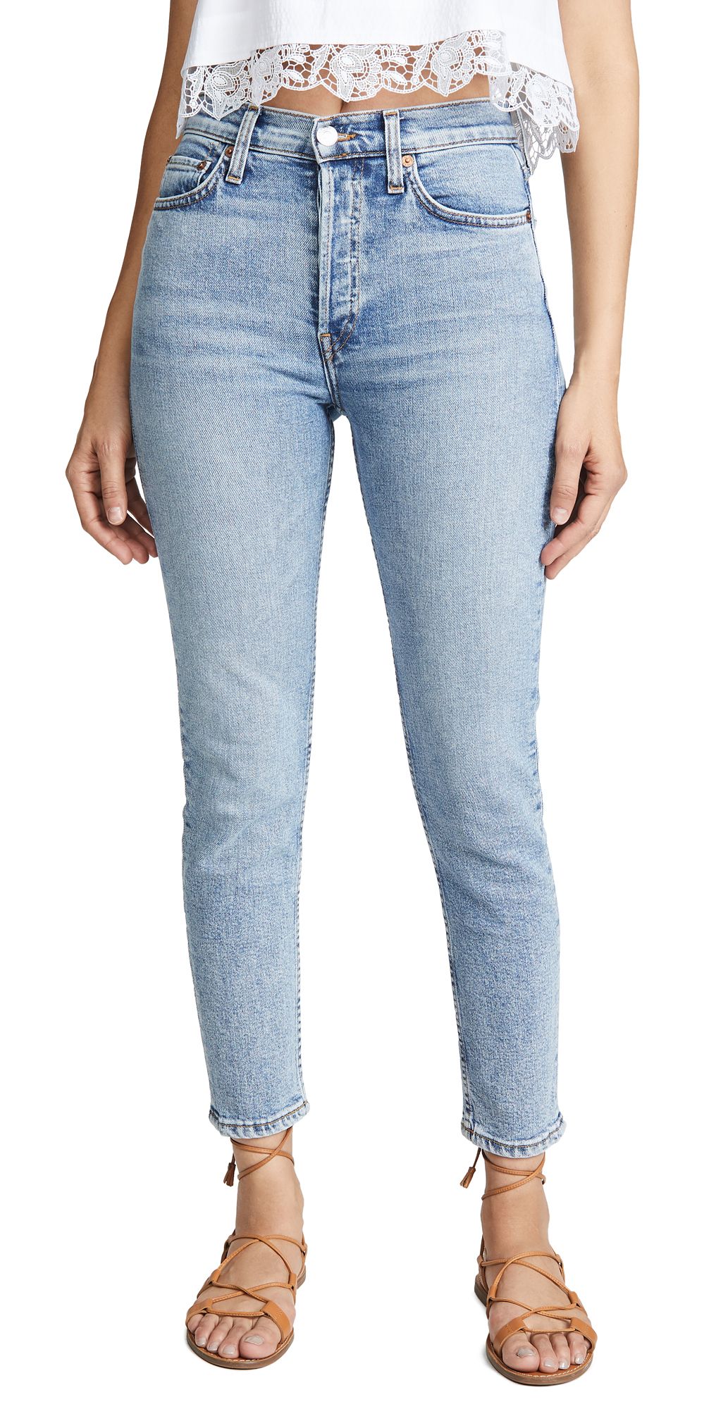 High Rise Ankle Crop Jeans | Shopbop