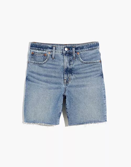 High-Rise Mid-Length Denim Shorts in Bingley Wash: TENCEL™ Denim Edition | Madewell