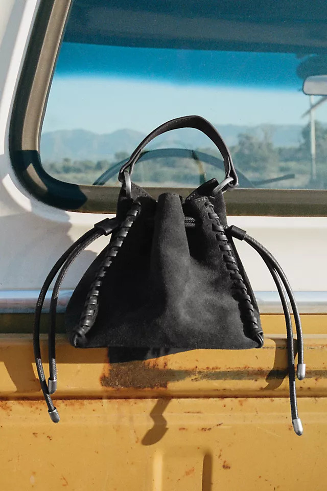 Faux-Suede Whipstitch Satchel | Anthropologie (US)