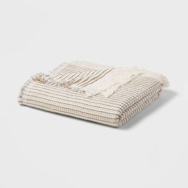 Waffle Weave Oversized Throw Blanket Ivory - Threshold™ | Target