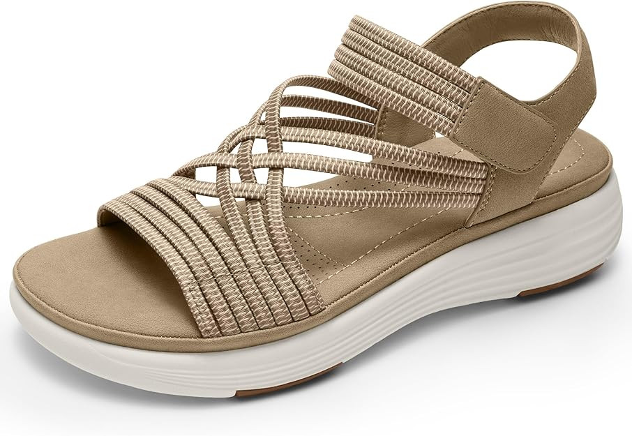 Vilanva Women's Comfortable Walking Sandals with Elastic Strap Light Weight Casual Summer Sandals... | Amazon (US)