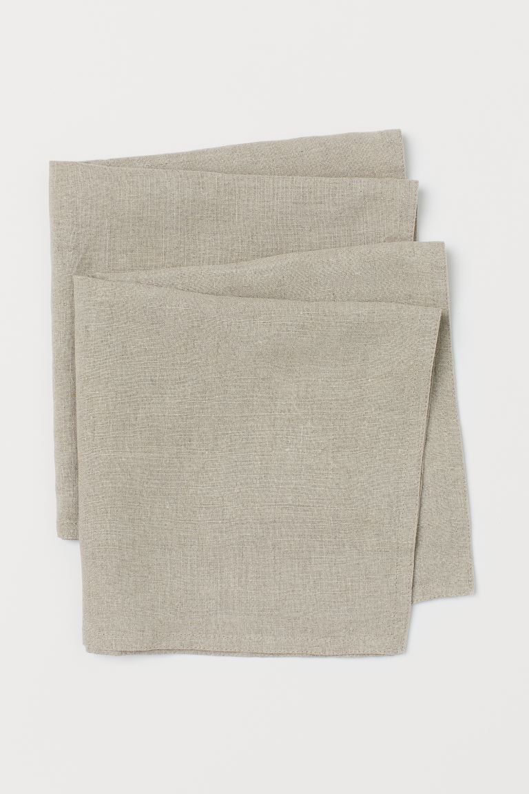 Premium SelectionTwo napkins in washed linen with double-stitched edges.Pieces/Pairs2CompositionL... | H&M (US + CA)
