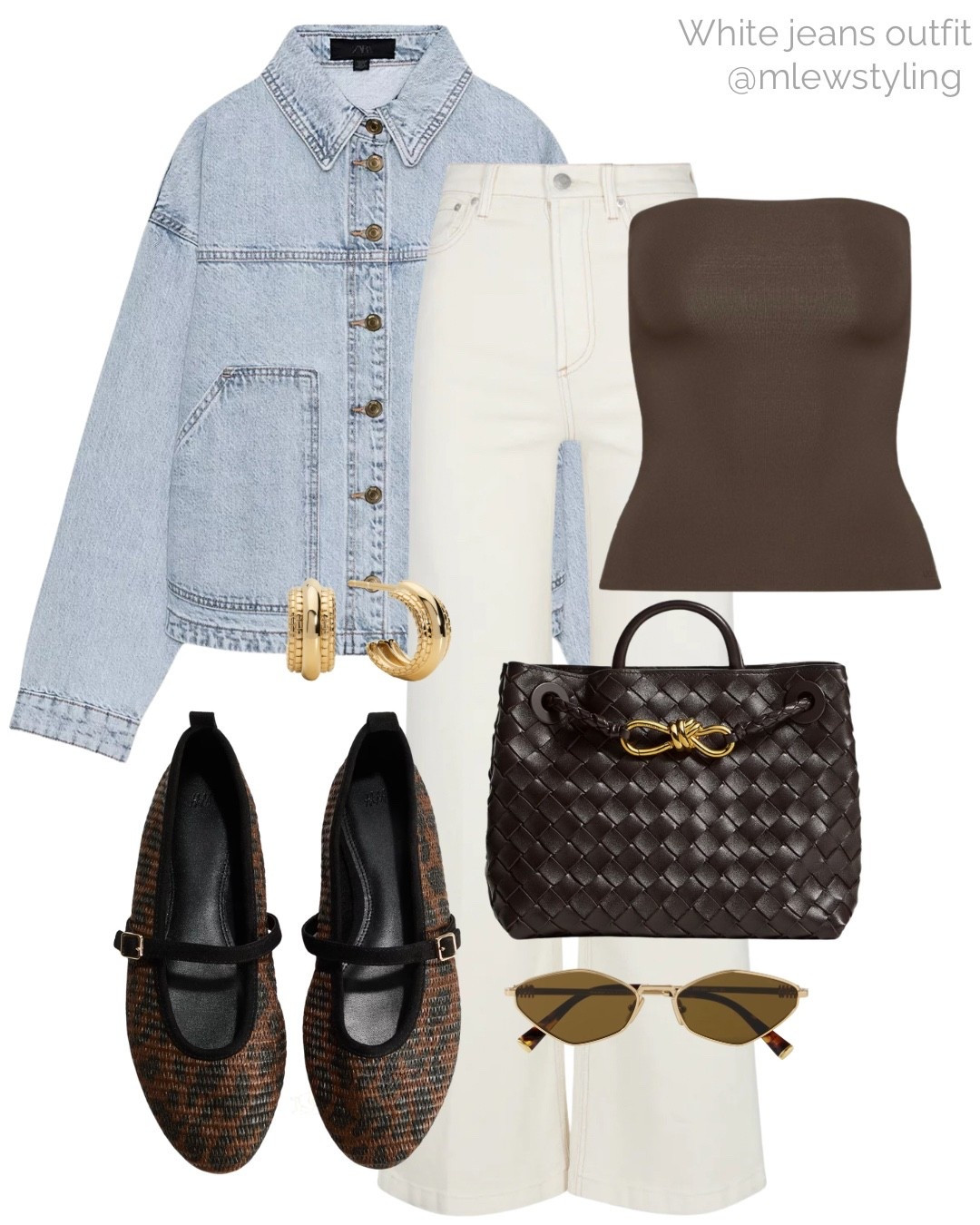 Spring weekend outfit with flared white denim 🤍

Tags: Zara jean jacket, leopard print ballet flats, bottega veneta tote bag, aritzia tube top, frame jeans, Miu Miu sunglasses, neutral aesthetic, spring trends 

#LTKSeasonal #LTKootd #LTKgrwm