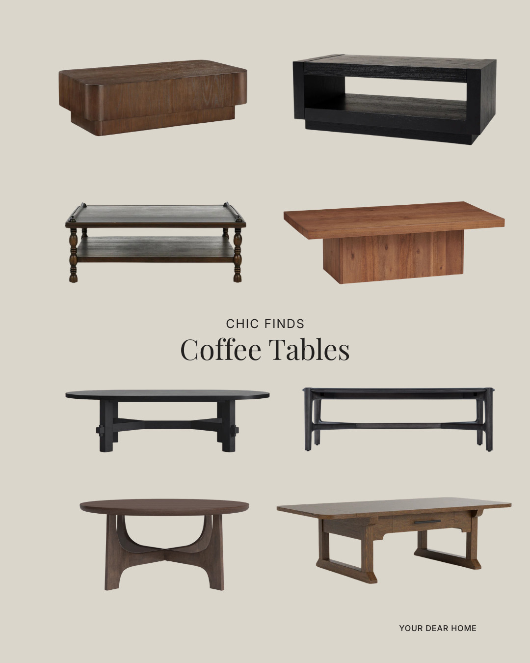 If your living room feels flat, start here. A well-shaped coffee table in a deeper wood tone can ground the entire space and add that missing depth 

 #LTKHome