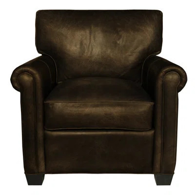 Bordeaux 44" Wide Genuine Leather Chair and a Half | Wayfair North America