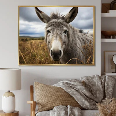 Gray Donkey Gentle Companion - Print on Canvas | Wayfair North America